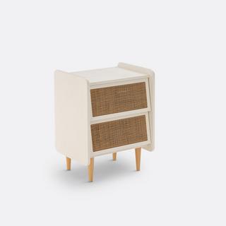 La Redoute Intérieurs Nachttisch mit 2 Schubladen aus Rohrgeflecht  