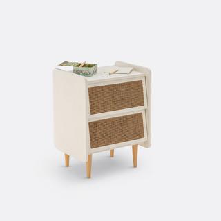 La Redoute Intérieurs Nachttisch mit 2 Schubladen aus Rohrgeflecht  