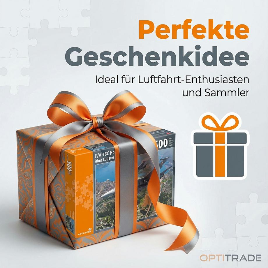 Carta.Media  Puzzle F/A-18C Hornet über Lugano (500Teile) 