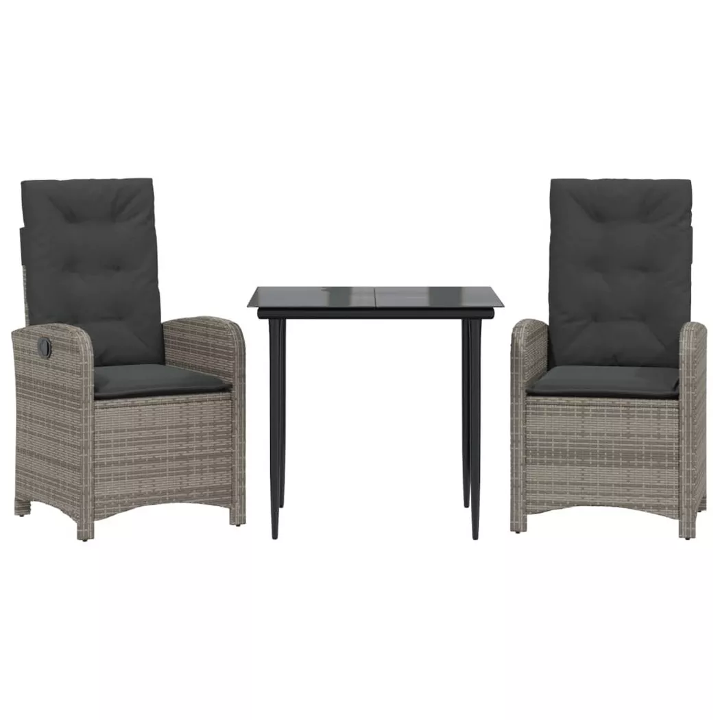 VidaXL - Garten essgruppe poly-rattan, One Size, Grau