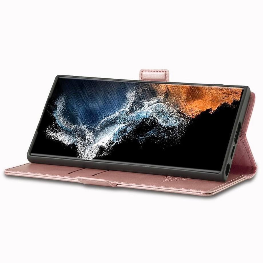 Cover-Discount  Galaxy S23 Ultra - Stand Flip Case Cover nero 