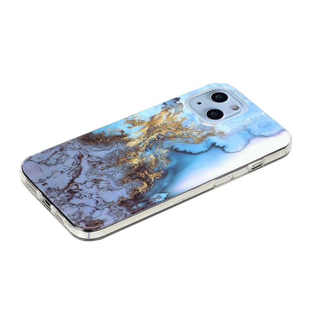 Cover-Discount  iPhone 14 Plus - Coque en silicone Cyan Marble 