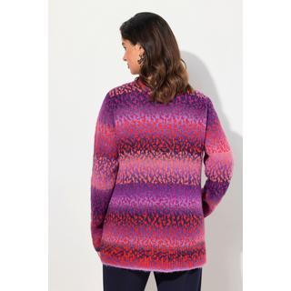 Ulla Popken  Pullover, Farbverlauf-Streifen, Stehkragen, Langarm 