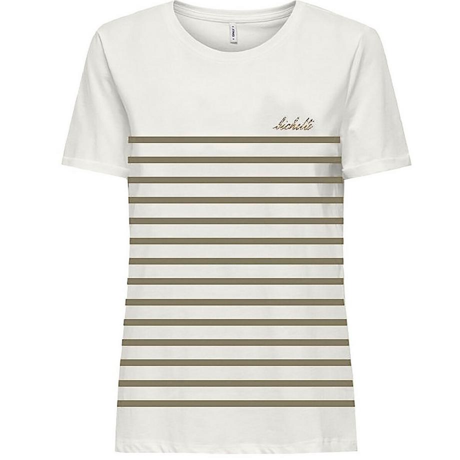 Kurzärmliges T-Shirt mit hübschem Streifenmuster
