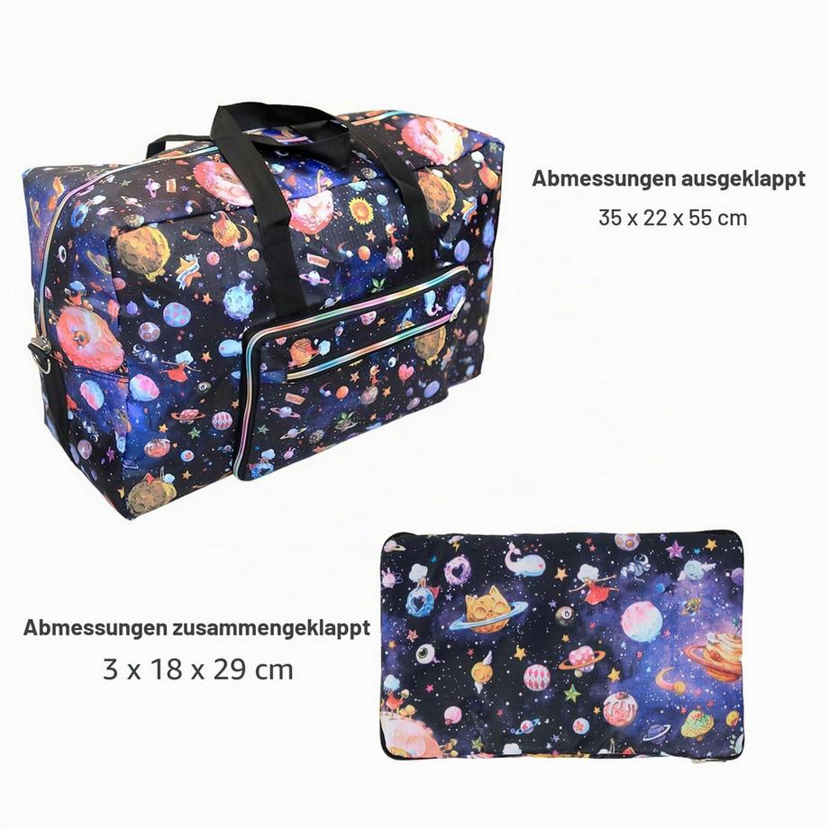 Only-bags.store Faltbare Reisetasche Große Handgepäcktasche mit Schultergurt  