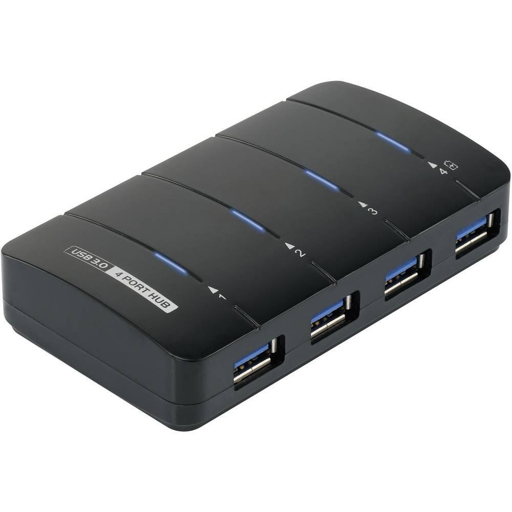 Renkforce  Renkforce USB 3 4 Port Hub mit Netzteil 