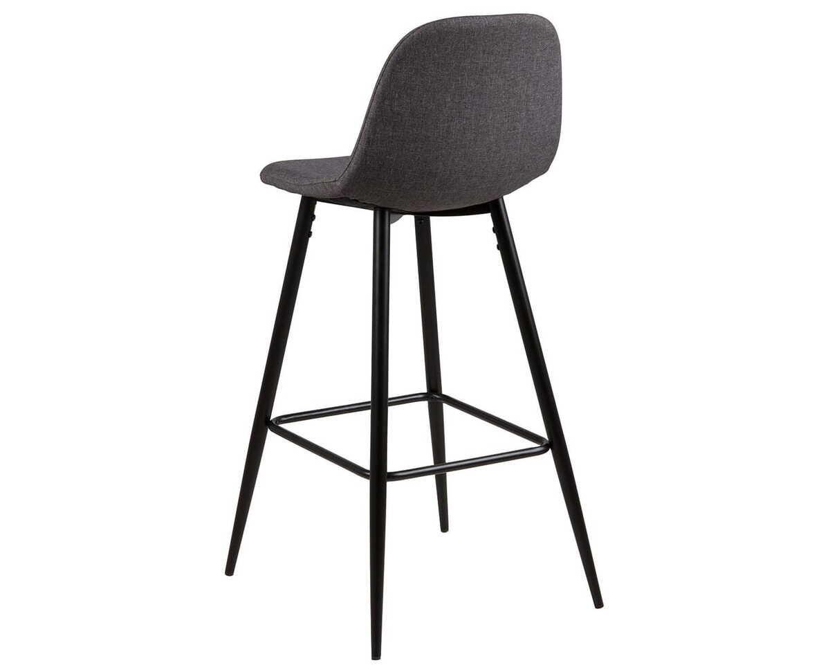 mutoni Tabouret de bar Lena gris-noir  