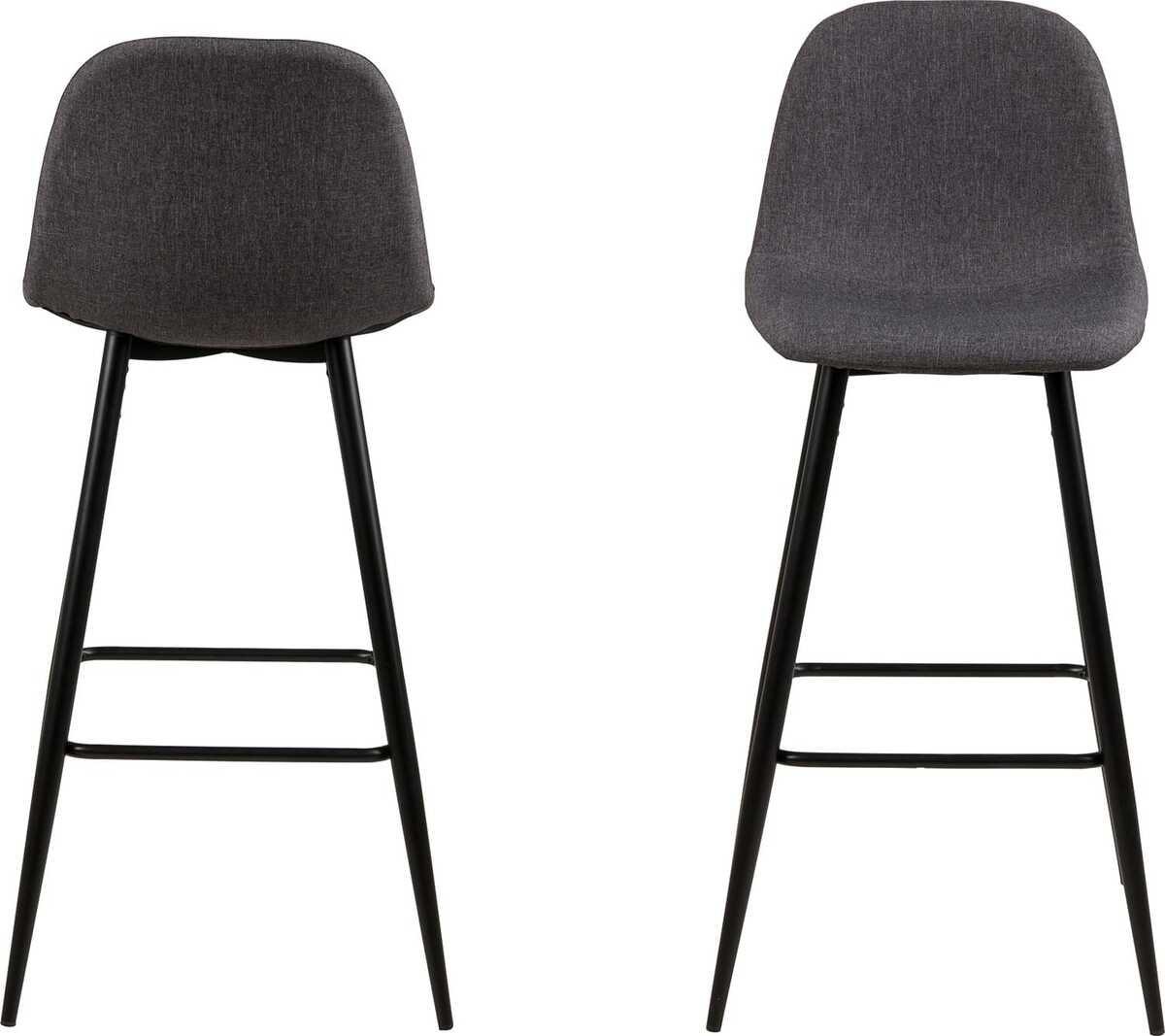 mutoni Tabouret de bar Lena gris-noir  