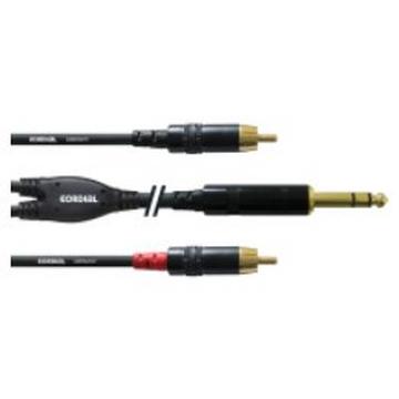 Cordial CFY 1.5 VCC Audio-Kabel 1,5 m 2 x RCA 6.35mm Schwarz