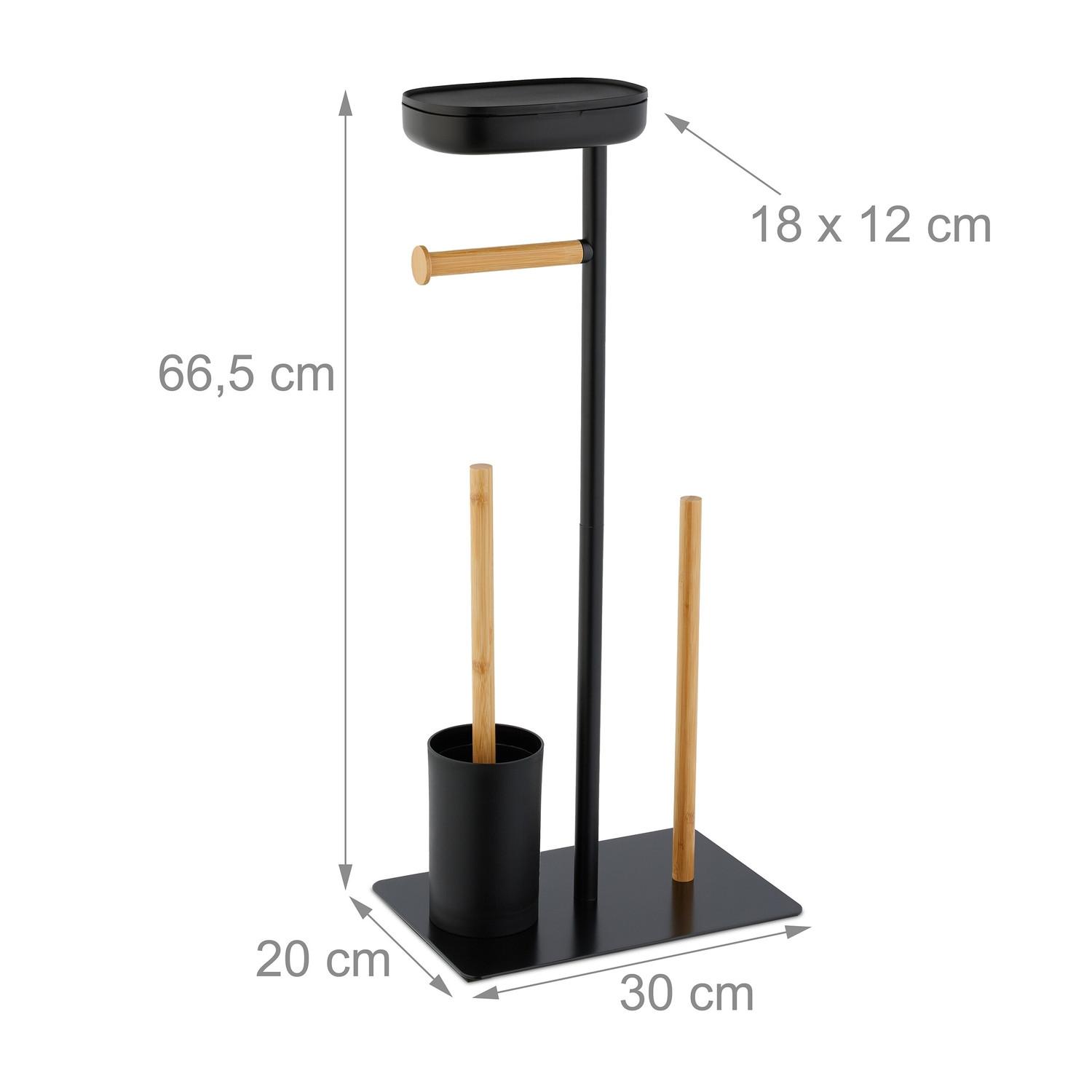 Northix WC-Stuhl mit Ablage aus Bambus und Eisen  