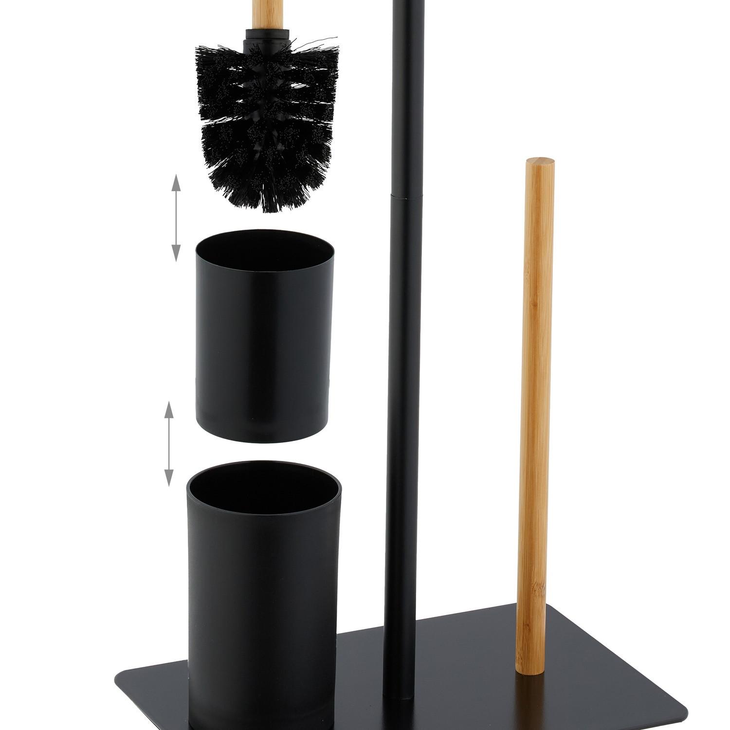 Northix WC-Stuhl mit Ablage aus Bambus und Eisen  