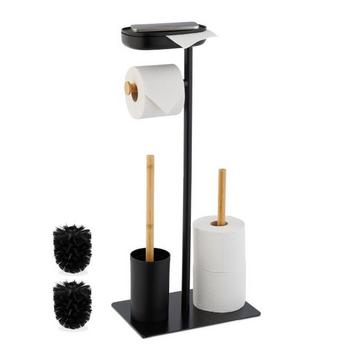 WC-Stuhl mit Ablage aus Bambus und Eisen