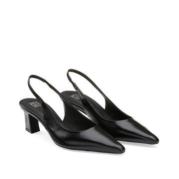 Slingback-Pumps aus Leder