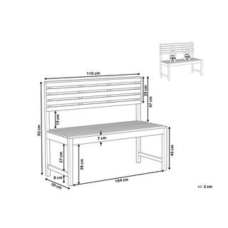 Beliani Panchina da giardino en Legno d'acacia Scandinavo TREIA  