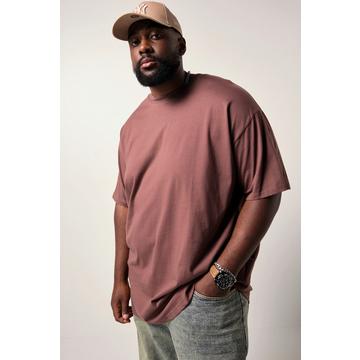 T-shirt STHUGE con taglio oversize e mezze maniche melanzana