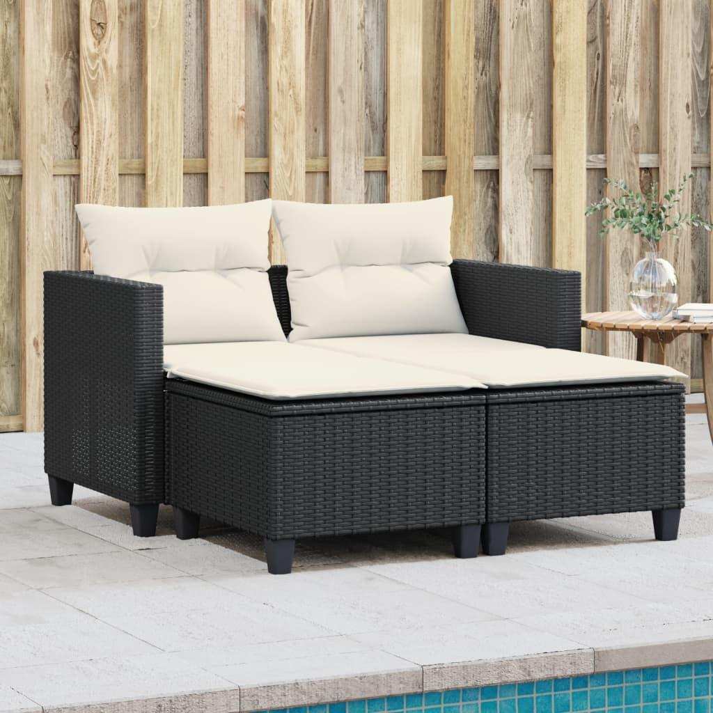 VidaXL Canapé de jardin rotin synthétique  