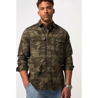 Sthuge  Veste chemisier avec technologie FLEXLASTIC®, motif camouflage et col kent. Jusqu'au 8 XL 