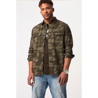 Sthuge  Veste chemisier avec technologie FLEXLASTIC®, motif camouflage et col kent. Jusqu'au 8 XL 