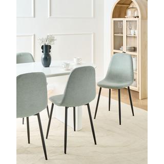 Beliani Set di 4 sedie da pranzo en Tessuto Moderno CRANDALL  