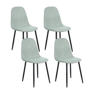 Beliani Set di 4 sedie da pranzo en Tessuto Moderno CRANDALL  