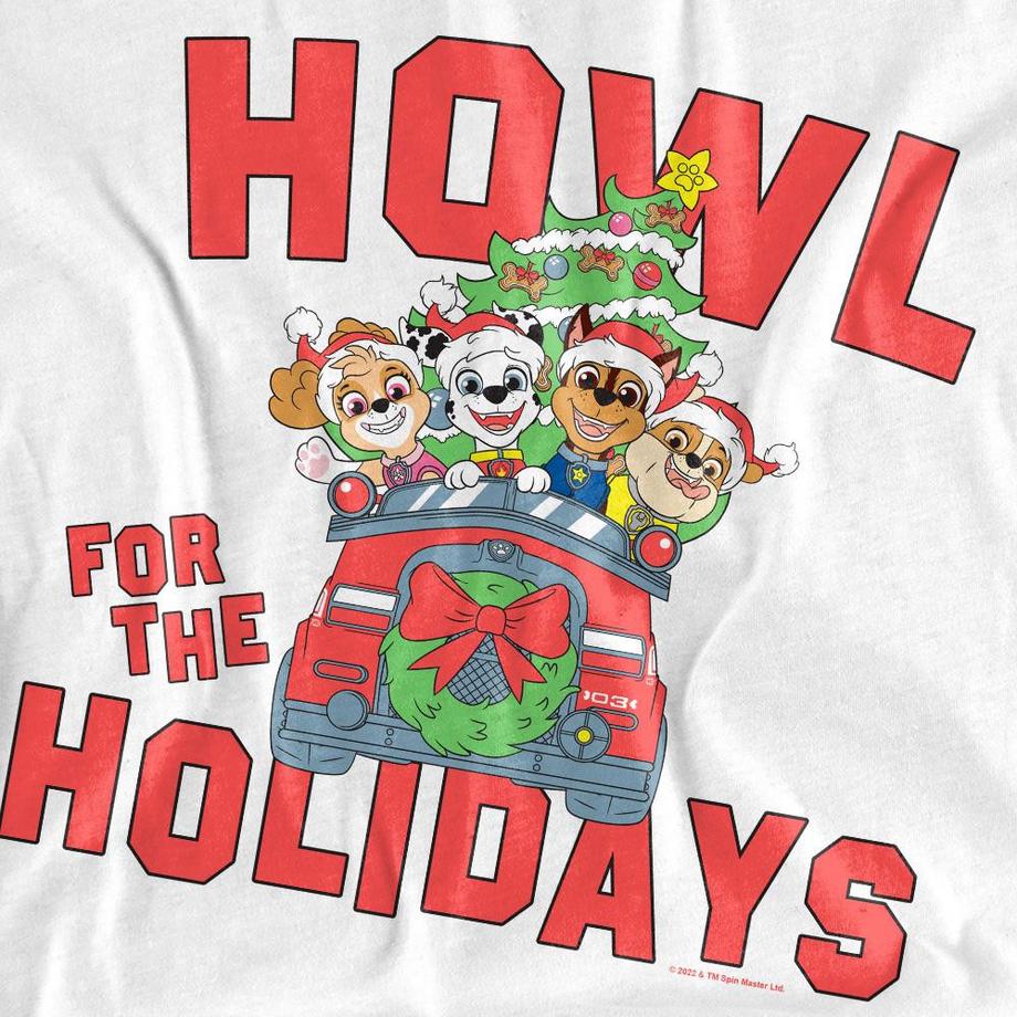 PAW PATROL Howl For The Christmas Holidays T-Shirt  