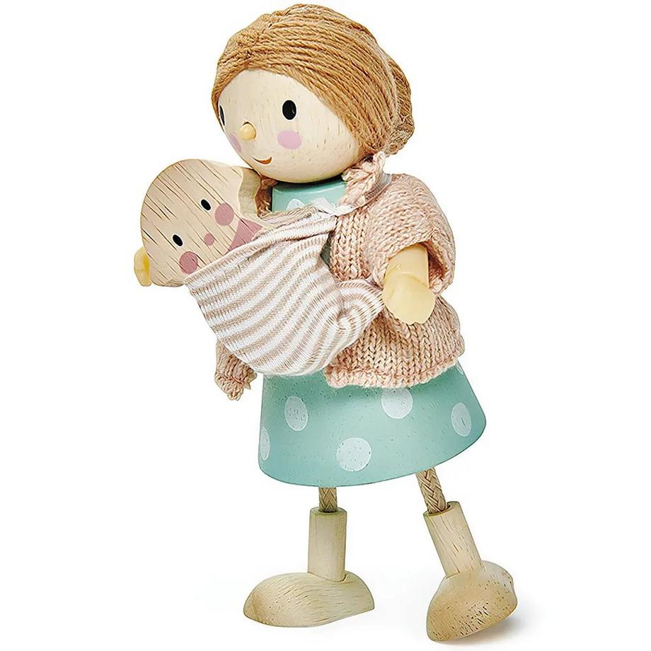 Tender Leaf Toys  Puppenhaus Mrs Goodwood & Baby 