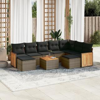 VidaXL set divano da giardino Polirattan  