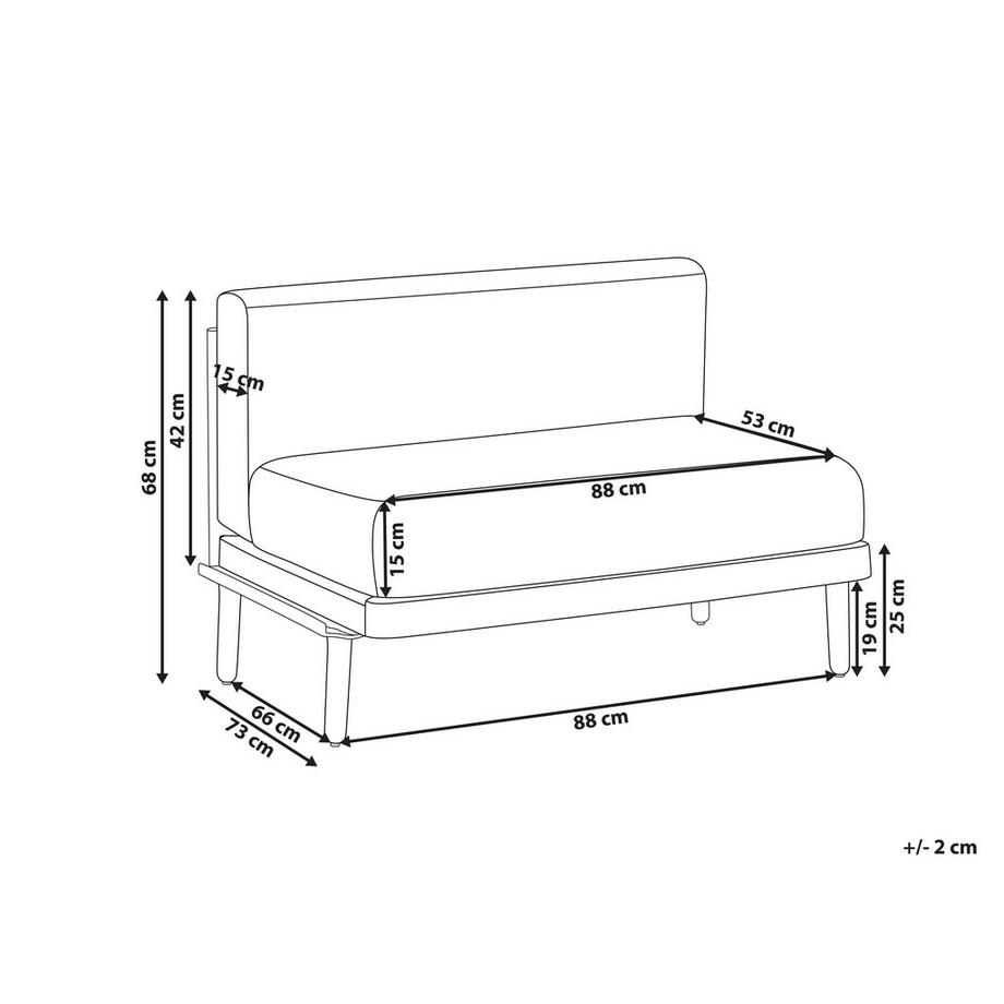 Beliani Module d'extension en Matière synthétique Minimaliste FERRETTI  