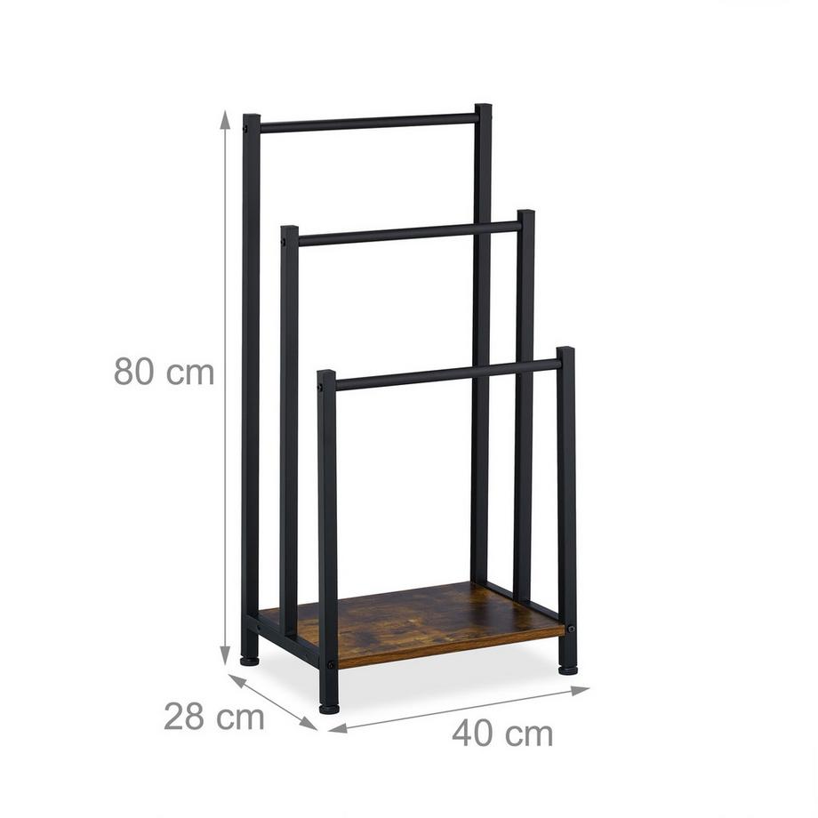Northix Handtuchhalter mit Ablage und Stangen  