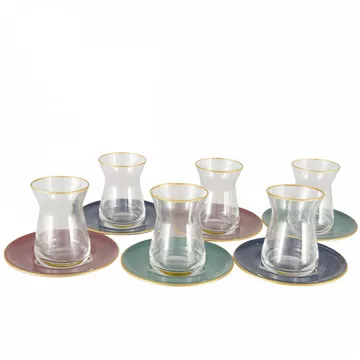 Teetassen und unterSetzer elegant - Set von 6