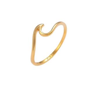 Elli  Bague Wellen Wave Strand Maritim 375 Gelbgold 