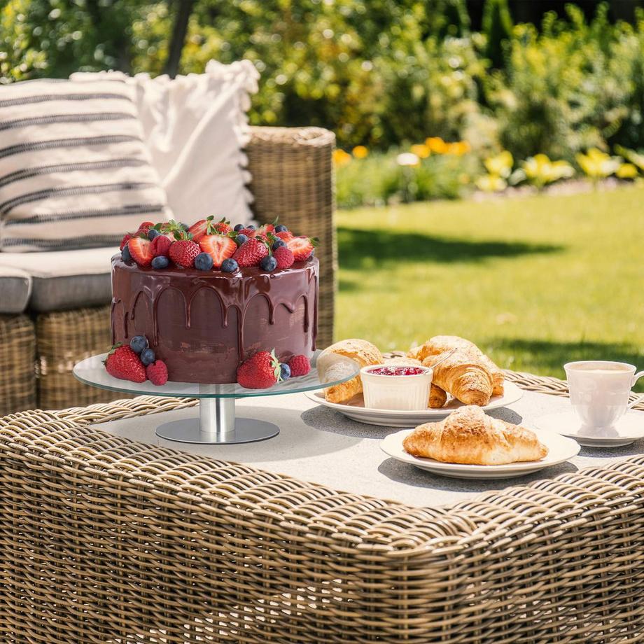 B2X Assiette à gâteau avec pied  