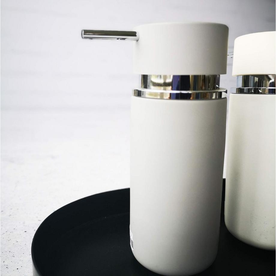 Zeller Present Seifenspender Rubber Keramik ø6,6x16cm  