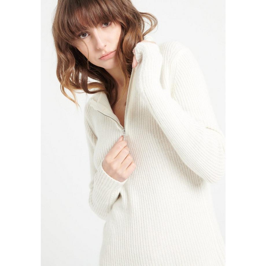 Studio Cashmere8 MIA 4 Pull col falbala zippé  