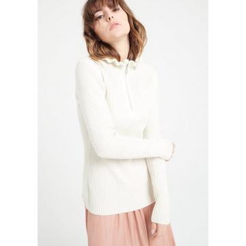 MIA 4 Pull col falbala zippé - 100% cachemire