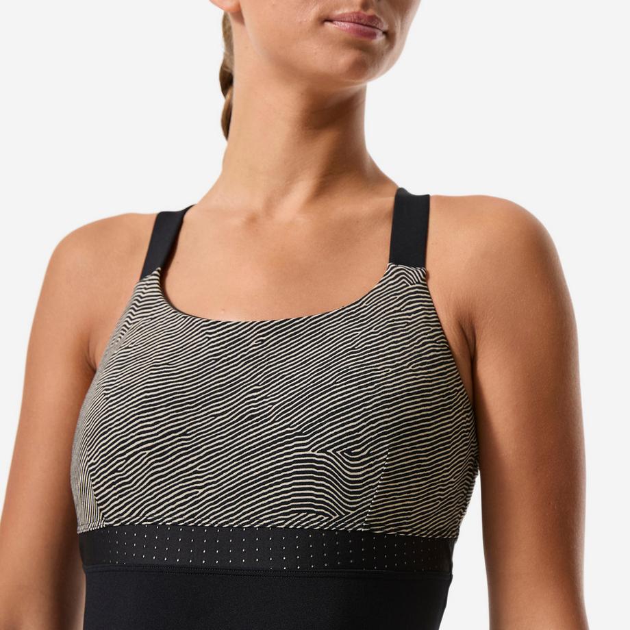 DECATHLON  Maillot de bain une pièce aquagym aquabike shorty Elea sono 