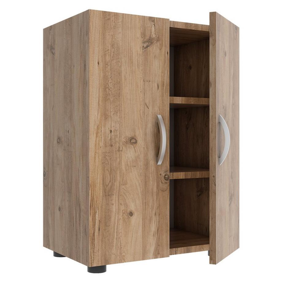 VCM Holz Großer Schuhschrank Schuhkommode Schuhregal Stiefel Groß Ulas 3 Fächer  