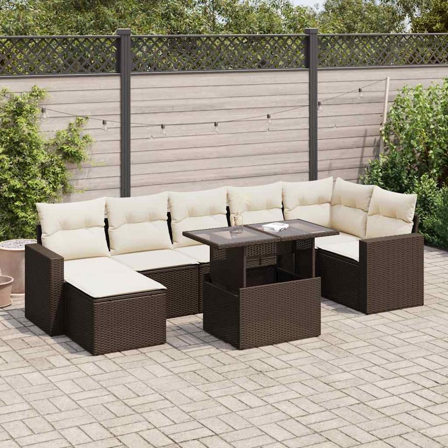 VidaXL set di divani da giardino Polirattan  