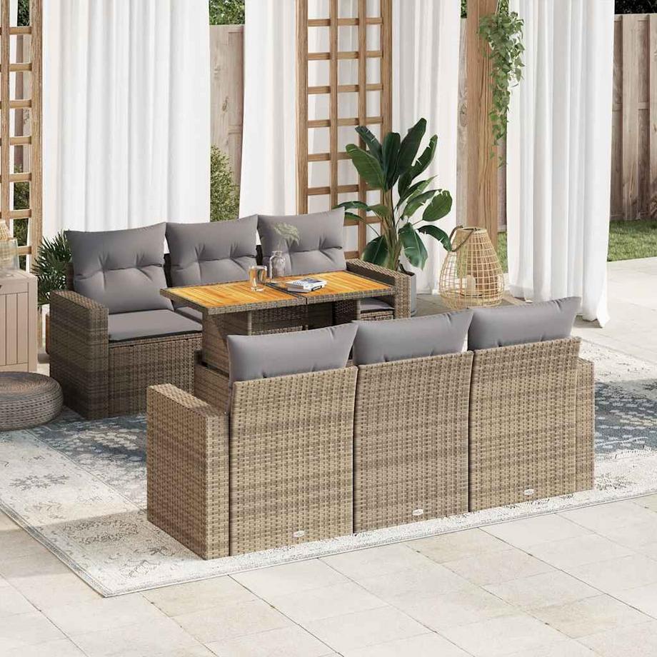 VidaXL Ensemble de canapés de jardin rotin synthétique  
