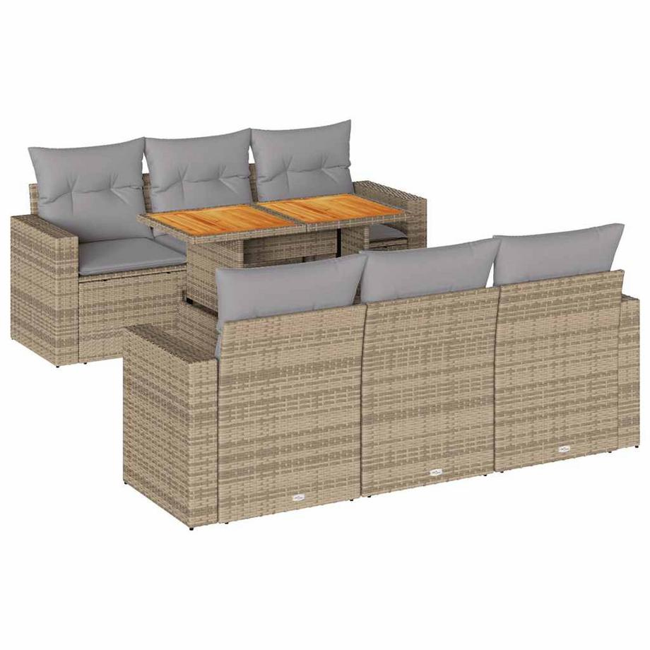 set di divani da giardino Polirattan