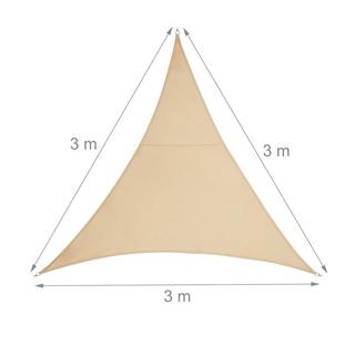 B2X Voile d'ombrage polyester triangulaire sable  