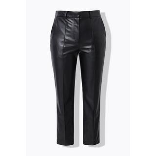 Studio Untold  Fakeleder-Hose, Mom-Shape, Biese 