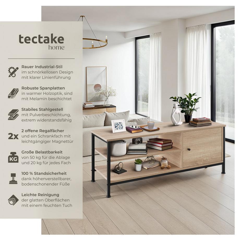 Tectake TV-Regal Durban Industrial Style Holz und Stahl  