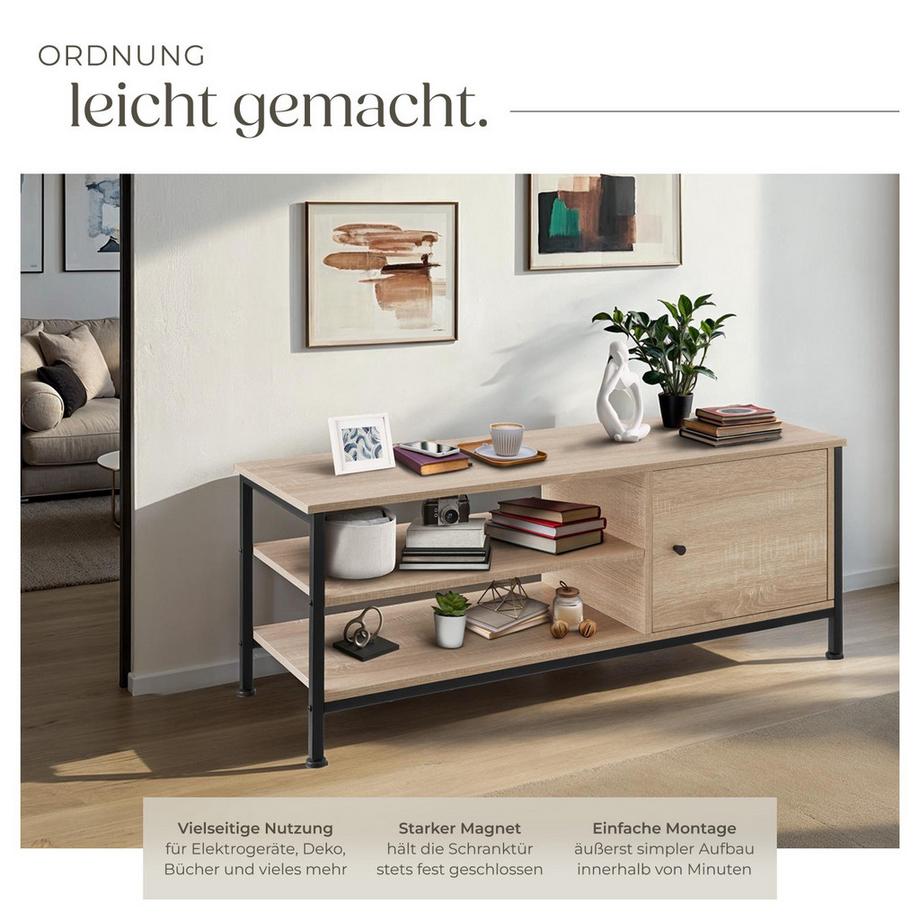 Tectake TV-Regal Durban Industrial Style Holz und Stahl  
