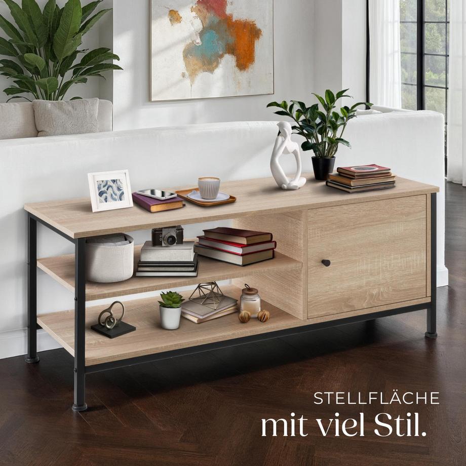 Tectake TV-Regal Durban Industrial Style Holz und Stahl  