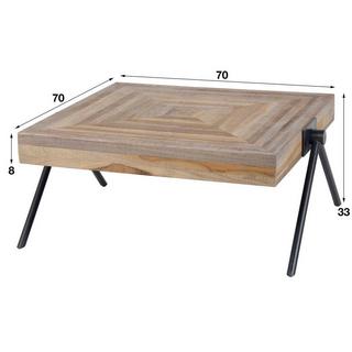 mutoni Table basse Teca Balance 70x70 teck vieilli  