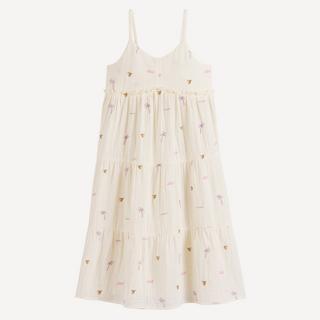 La Redoute Collections  Kleid mit schmalen Trägern und Rüschen aus Baumwolle 