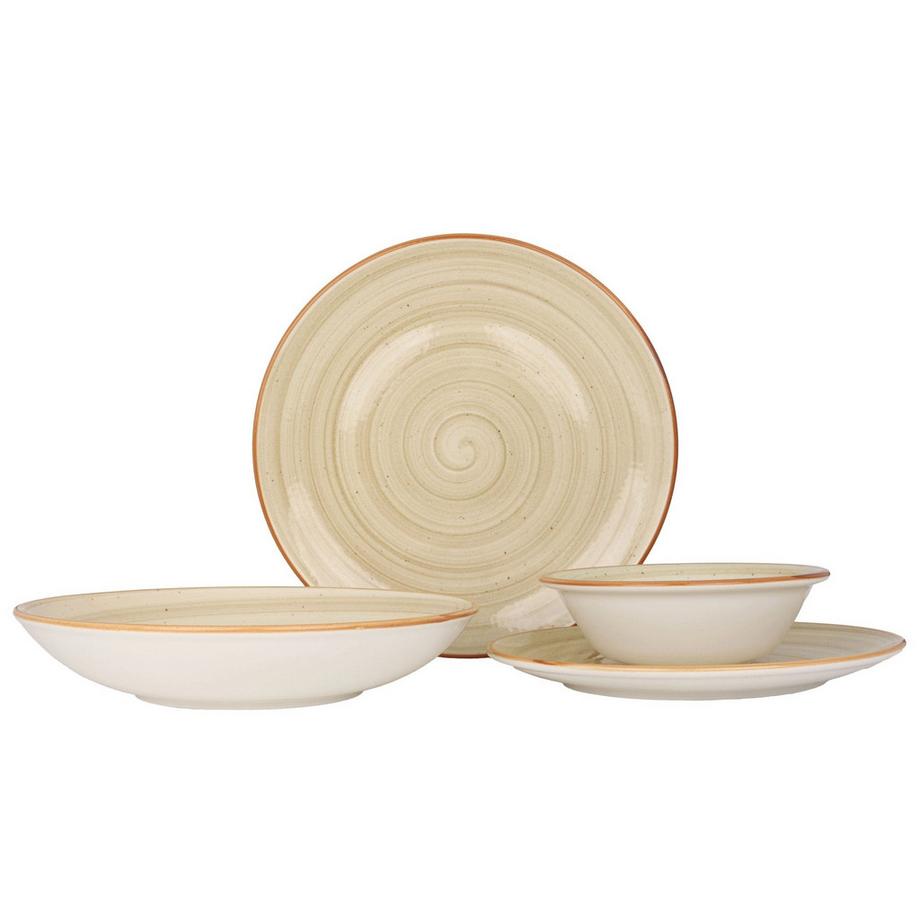 Bonna  Geschirrset - Aura Terrain  - 24 teilig - 6 Personen - Porzellan 