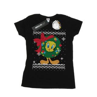 LOONEY TUNES  Tshirt TWEETY PIE CHRISTMAS FAIR ISLE 