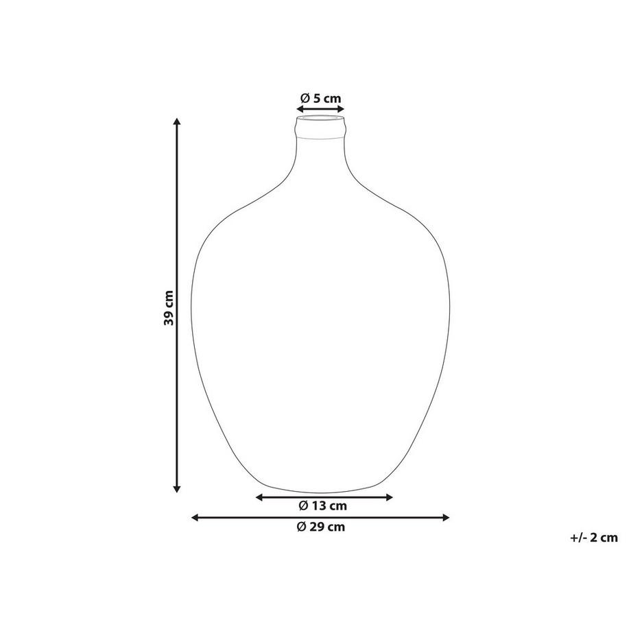 Beliani Dekovase aus Glas Modern ROTI  